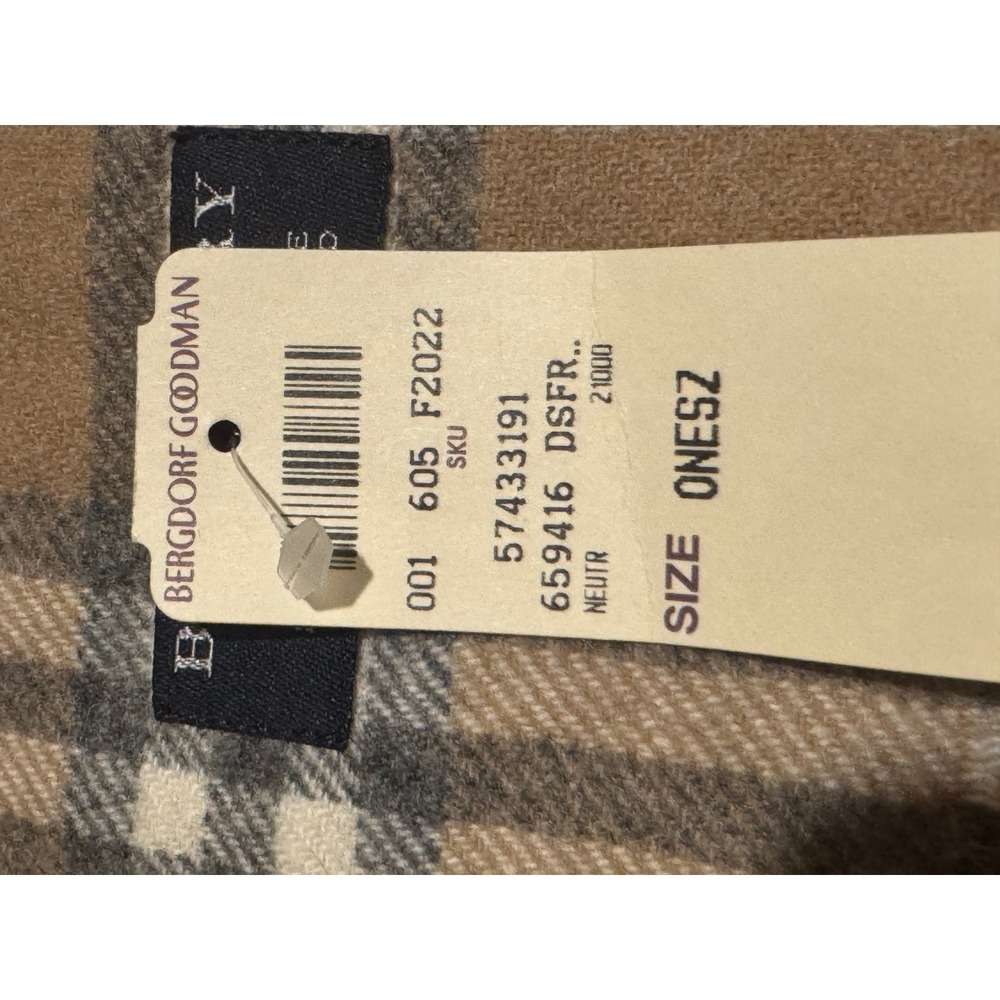 NWT BURBERRY LONDON Nova Check Scarf Plaid Fringe Wool Cashmere 52" Scotland - Picture 6 of 8